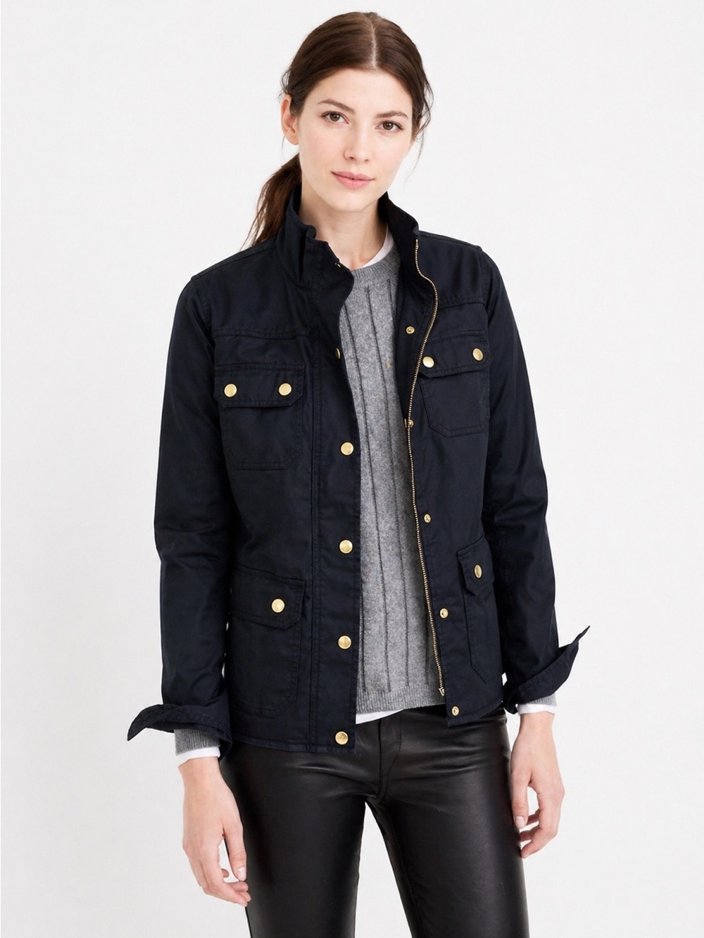J.Crew Relaxed Boyfriend Field Jacket Navy Women’s M